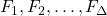 F_1, F_2, \ldots, F_\Delta